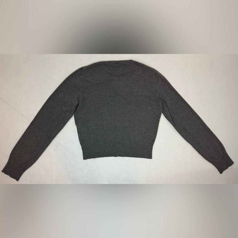 H&M Fitted Cardigan Dark Gray Melange Basic Size S - Picture 3 of 14